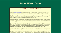 Desktop Screenshot of jesusworejeans.com